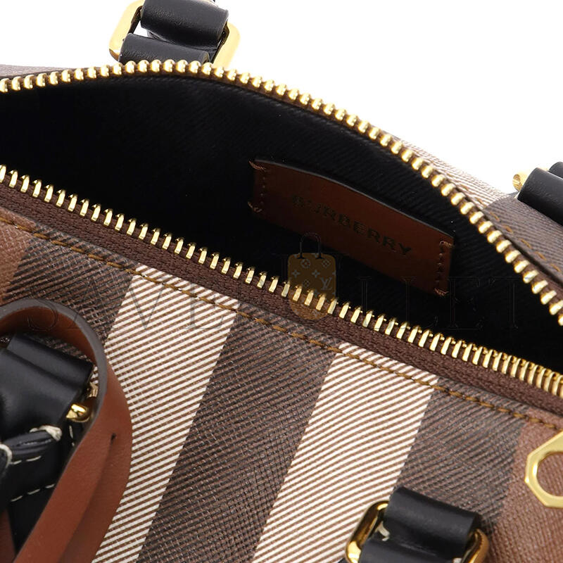 BURBERRY CHECK MINI BOWLING BAG 806966311 (18.5*12*11cm)